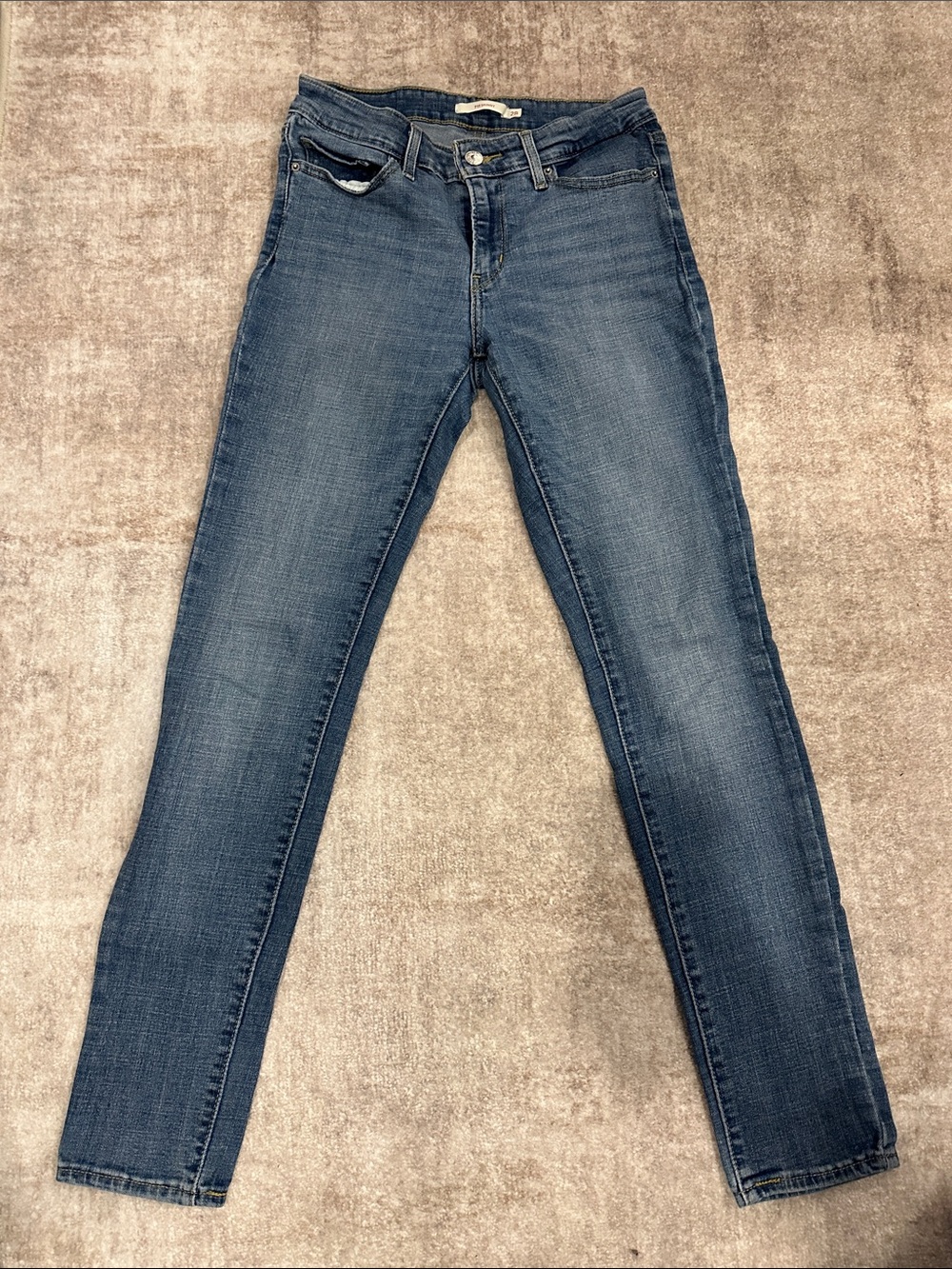 Levis 711 Skinny Wash Blue Skinny Jeans